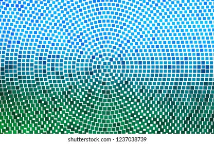 Light Blue, Green vector backdrop with rectangles, squares. Decorative design in abstract style with rectangles. Modern template for your landing page.