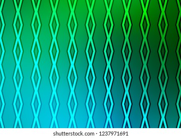 Light Blue, Green vector backdrop with lines, cubes. Colorful lines, squares on abstract background with gradient. Best design for your ad, poster, banner.