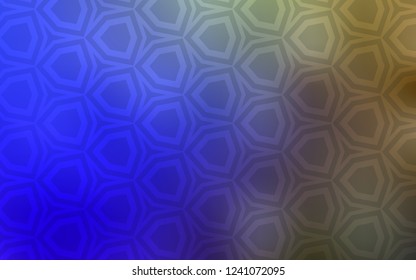 Light Blue, Green vector backdrop with hexagons. Blur background with colorful hexagons. Design for website posters, banners.