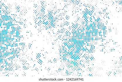 Light Blue, Green vector backdrop with dots. Glitter abstract illustration with blurred drops of rain. Pattern for ads, leaflets.