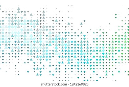Light Blue, Green vector backdrop with lines, triangles. Illustration with set of colorful triangles. Pattern can be used for websites.