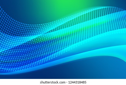 Light Blue, Green vector backdrop with dots and lines. Glitter abstract illustration with connection of triangle structure. Trendy design for wallpaper, fabric makers.