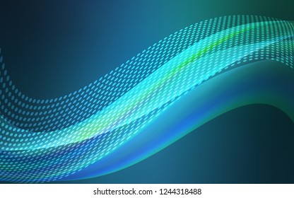 Light Blue, Green vector backdrop with dots and lines. Glitter abstract illustration with connection of triangle structure. Pattern for futuristic ad, booklets.