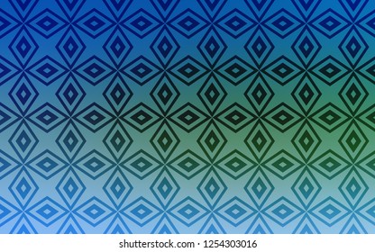 Light Blue, Green vector backdrop with rhombus. Modern abstract illustration with colorful rectangles. The template can be used as a background.