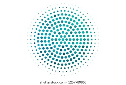 Light Blue, Green vector backdrop with hexagons. Glitter abstract illustration in hexagonal style. Pattern for ads, leaflets.