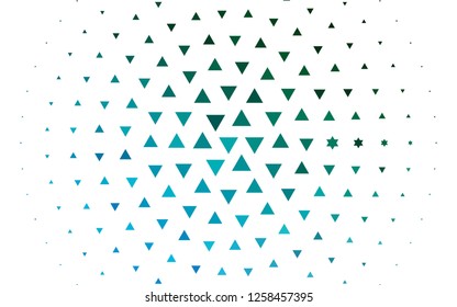 Light Blue, Green vector backdrop with lines, triangles. Beautiful illustration with triangles in nature style. Pattern for busines ad, booklets, leaflets