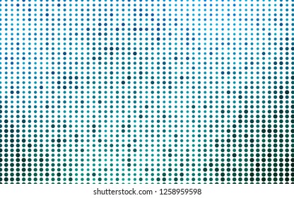 Light Blue, Green vector backdrop with dots. Glitter abstract illustration with blurred drops of rain. Pattern of water, rain drops.