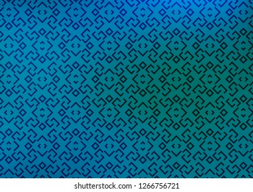 Light Blue, Green vector backdrop with long lines. Glitter abstract illustration with colored sticks. Smart design for your business advert.