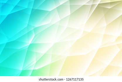 Light Blue, Green vector backdrop with lines, triangles. Modern abstract illustration with colorful triangles. Template for wallpapers.