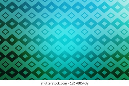 Light Blue, Green vector backdrop with rhombus. Illustration with set of colorful rectangles. Best design for your ad, poster, banner.