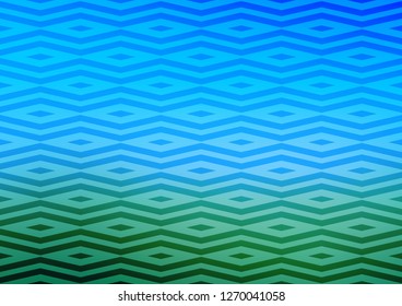 Light Blue, Green vector backdrop with lines, triangles. Illustration with set of colorful triangles. Best design for your ad, poster, banner.