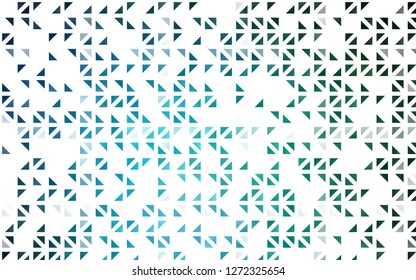 Light Blue, Green vector backdrop with lines, triangles. Abstract gradient illustration with triangles. Pattern can be used for websites.