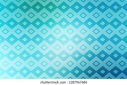 Light Blue, Green vector backdrop with rhombus. Rectangles on abstract background with colorful gradient. Smart design for your business advert.