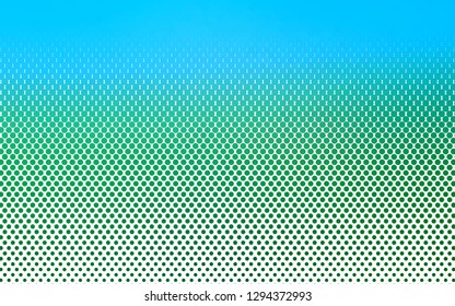 Light Blue, Green vector backdrop with dots. Beautiful colored illustration with blurred circles in nature style. Pattern for ads, booklets.