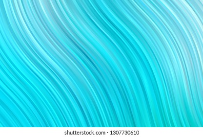 Light Blue, Green vector backdrop with bent lines. A sample with blurred bubble shapes. Brand new design for your ads, poster, banner.