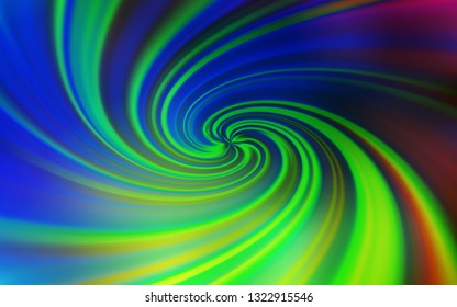 Light Blue, Green vector backdrop with bent lines. Colorful geometric sample with gradient lines.  A new texture for your  ad, booklets, leaflets.