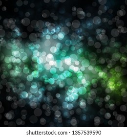Light Blue, Green vector backdrop with circles. Illustration with set of shining colorful abstract spheres. Pattern for websites, landing pages.