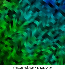 Light Blue, Green vector backdrop with bent lines. Bright sample with colorful bent lines, shapes. Template for cellphones.