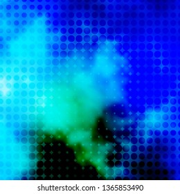 Light Blue, Green vector backdrop with circles. Abstract decorative design in gradient style with bubbles. Design for your commercials.