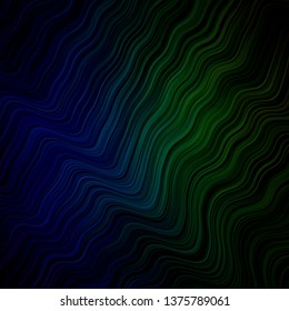 Light Blue, Green vector backdrop with curves. Brand new colorful illustration with bent lines. Pattern for websites, landing pages.