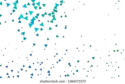 Light Blue, Green vector backdrop with lines, triangles. Modern abstract illustration with colorful triangles. Pattern for busines ad, booklets, leaflets
