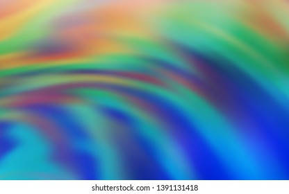 Light Blue, Green vector backdrop with curved lines. Brand new colorful illustration in simple style. Colorful wave pattern for your design.