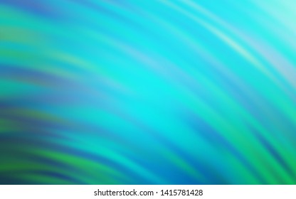 Light Blue, Green vector backdrop with bent lines. A completely new colorful illustration in simple style. A completely new design for your business.