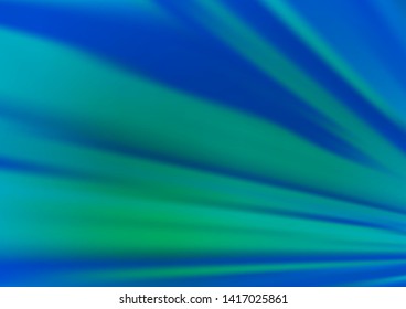 Light Blue, Green vector backdrop with long lines. Decorative shining illustration with lines on abstract template. Best design for your ad, poster, banner.
