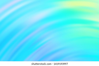 Light Blue, Green vector backdrop with bent lines. Colorful abstract illustration with gradient lines. A completely new design for your business.