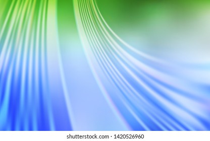 Light Blue, Green vector backdrop with wry lines. An elegant bright illustration with gradient. The best colorful design for your business.