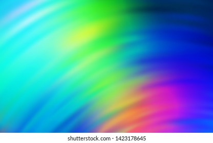 Light Blue, Green vector backdrop with curved lines. Colorful illustration in simple style with gradient. Abstract style for your business design.