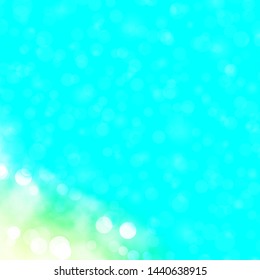 Light Blue, Green vector backdrop with circles. Colorful illustration with gradient dots in nature style. Pattern for business ads.