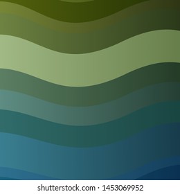 Light Blue, Green vector backdrop with circular arc. Bright illustration with gradient circular arcs. Pattern for ads, commercials.
