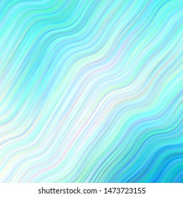 Light Blue, Green vector backdrop with bent lines. Bright sample with colorful bent lines, shapes. Template for cellphones.