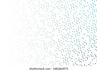 Light Blue, Green vector backdrop with dots. Modern abstract illustration with colorful water drops. Pattern for ads, leaflets.