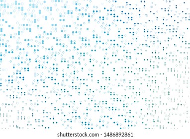 Light Blue, Green vector backdrop with dots. Modern abstract illustration with colorful water drops. Pattern for ads, leaflets.