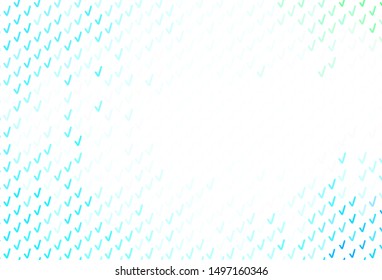 Light Blue, Green vector backdrop with curved lines. Glitter abstract illustration with wry lines. Abstract style for your business design.