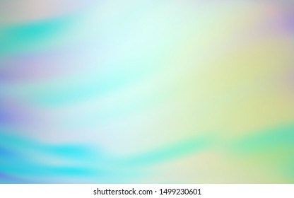 Light Blue, Green vector backdrop with bent lines. An elegant bright illustration with gradient. A completely new template for your design.