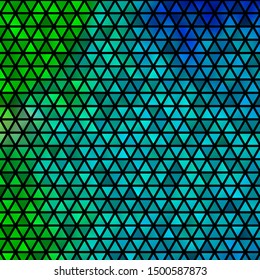 Light Blue, Green vector backdrop with lines, triangles. Decorative design in abstract style with triangles. Best design for posters, banners.