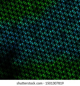 Light Blue, Green vector backdrop with lines, triangles. Glitter abstract illustration with triangular shapes. Pattern for websites.