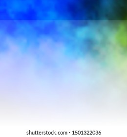 Light Blue, Green vector backdrop with cumulus. Illustration in abstract style with gradient clouds. Template for websites.