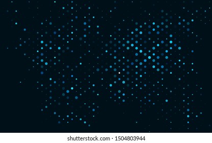 Light Blue, Green vector backdrop with dots. Blurred decorative design in abstract style with bubbles. Pattern for ads, leaflets.
