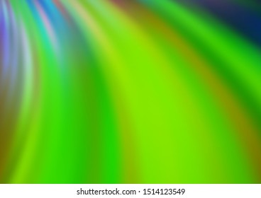 Light Blue, Green vector backdrop with bent lines. Blurred geometric sample with gradient bubbles.  The template for cell phone backgrounds.