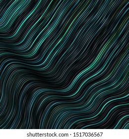 Light Blue, Green vector backdrop with curves. Abstract illustration with bandy gradient lines. Pattern for busines booklets, leaflets