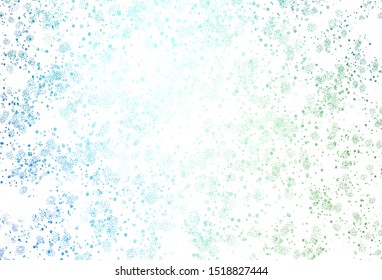 Light Blue, Green vector backdrop with memphis shapes. Colorful chaotic forms with gradient in modern style. Background for a cell phone.