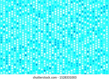 Light Blue, Green vector backdrop with dots. Beautiful colored illustration with blurred circles in nature style. Pattern for textures of wallpapers.