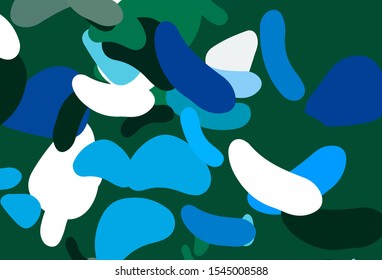 Light Blue, Green vector backdrop with abstract shapes. Simple colorful illustration with abstract gradient shapes. Best smart design for your business.