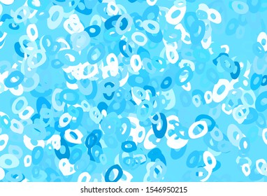 Light Blue, Green vector backdrop with dots. Illustration with set of shining colorful abstract circles. Pattern for ads, leaflets.