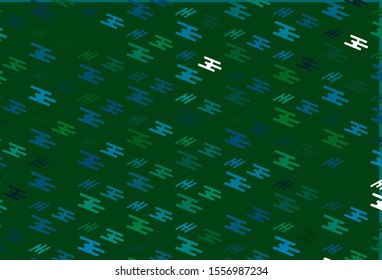 Light Blue, Green vector backdrop with long lines. Shining colored illustration with narrow lines. Best design for your ad, poster, banner.