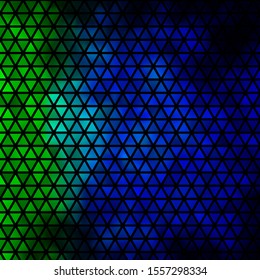 Light Blue, Green vector backdrop with lines, triangles. Glitter abstract illustration with triangular shapes. Template for landing pages.